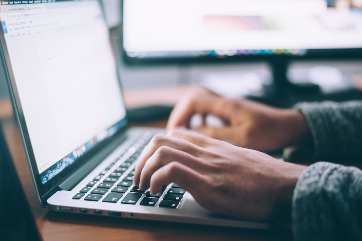 close-up of code investigation during Website Maintenance